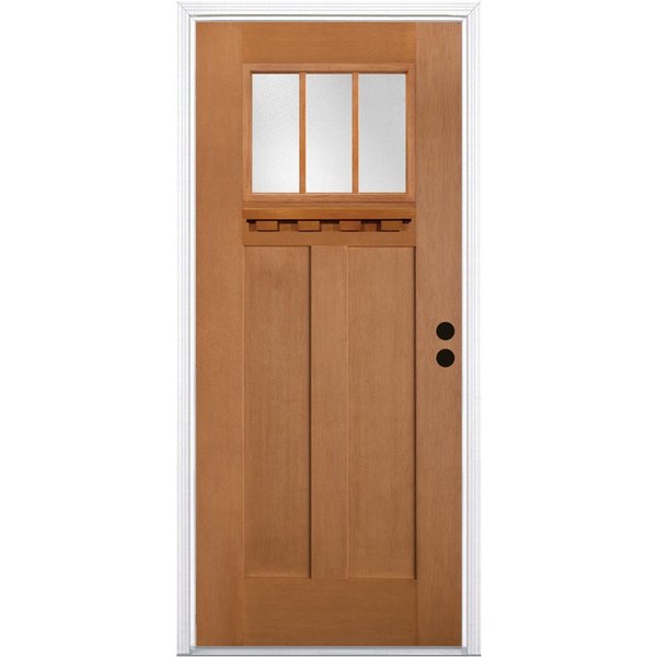 Trimlite Exterior Single Door, Left Hand/Inswing, 1.75 Thick, Fiberglass 3068LHISPFGHER2033C491615M